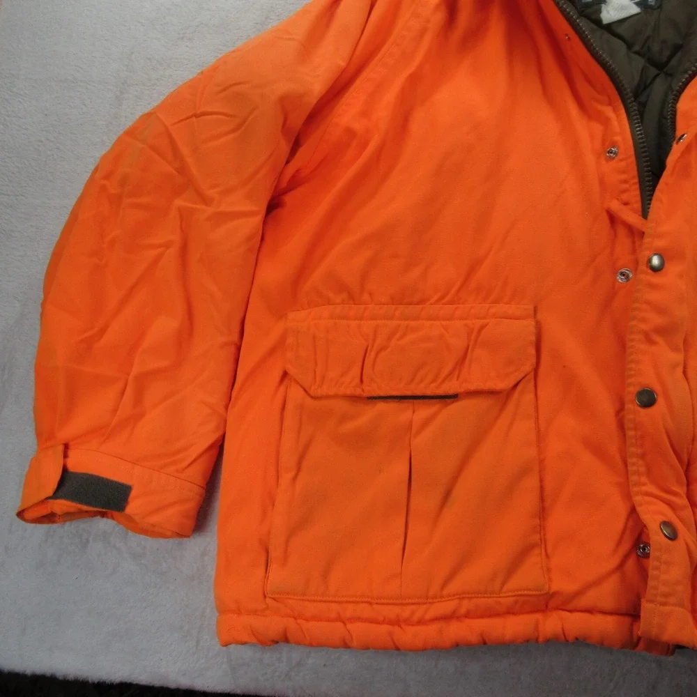 Cabelas Jacket Mens Large Orange Waterproof Insulated Hunting Outdoor VTG 90s